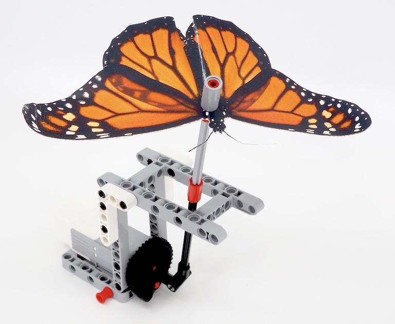 A picture of a nature-based Lego robot
